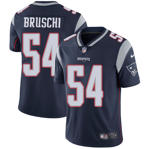 Nike Patriots #54 Tedy Bruschi Navy Blue Team Color Men's Stitched NFL Vapor Untouchable Limited Jersey - Click Image to Close